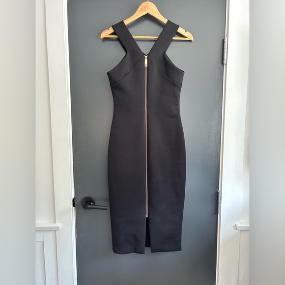 Ted Baker London Black Body-con Midi Dress US Size 6 - Picture 3 of 7